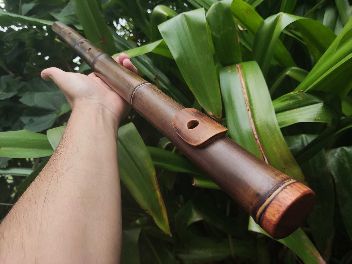 Low A Major Pentatonic Bamboo Flute with Lip Plate