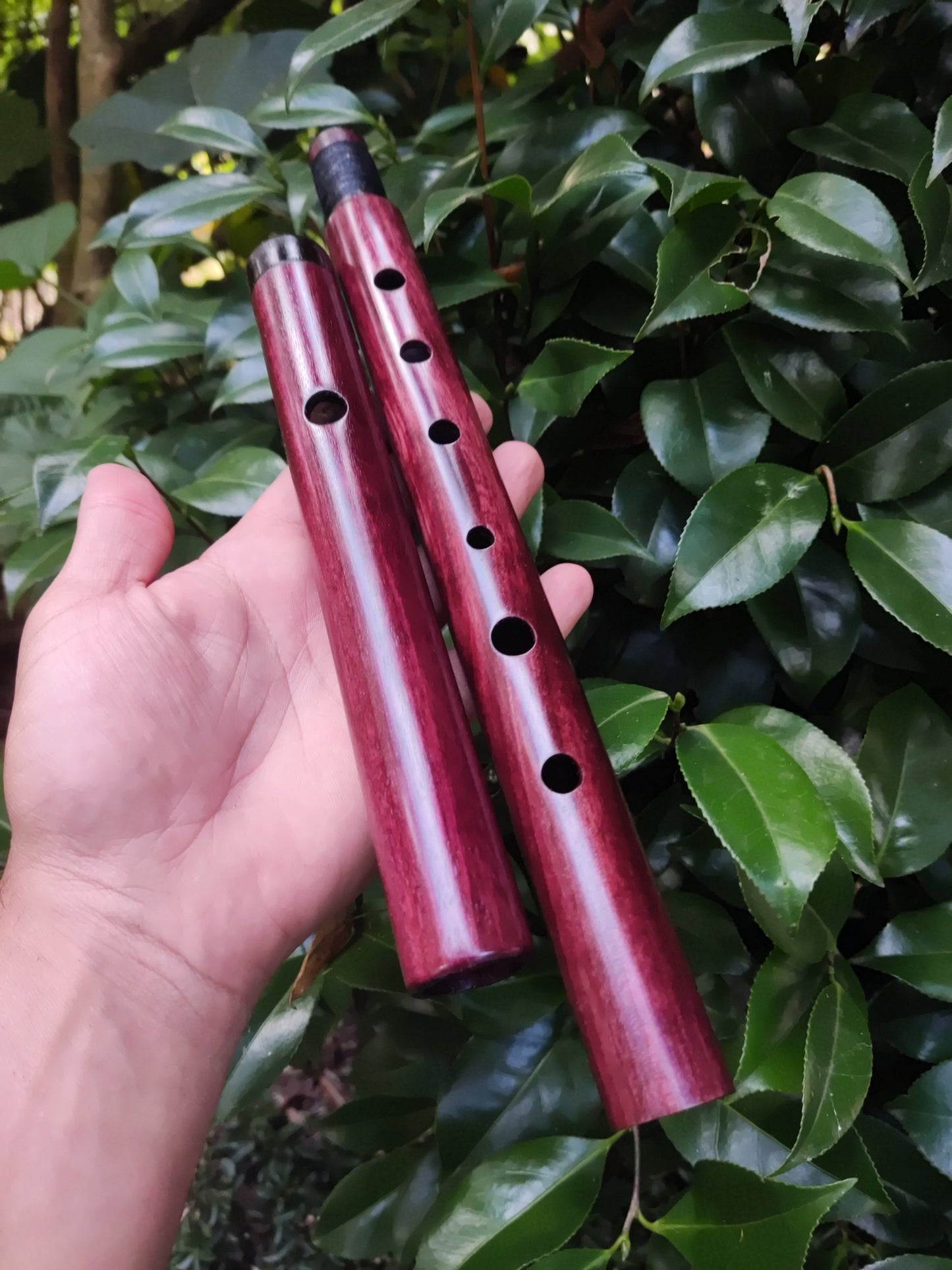 G major Purpleheart Flute. Handmade Wooden  Irish style flute, made in two pieces, concert tuned for Folk Music | Gift for Musician | Exotic