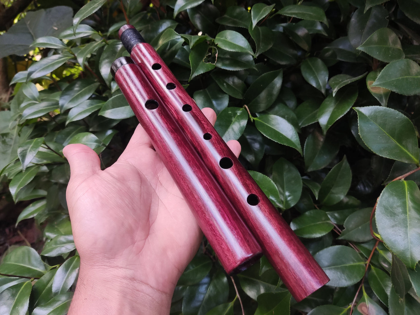 G major Purpleheart Flute. Handmade Wooden  Irish style flute, made in two pieces, concert tuned for Folk Music | Gift for Musician | Exotic