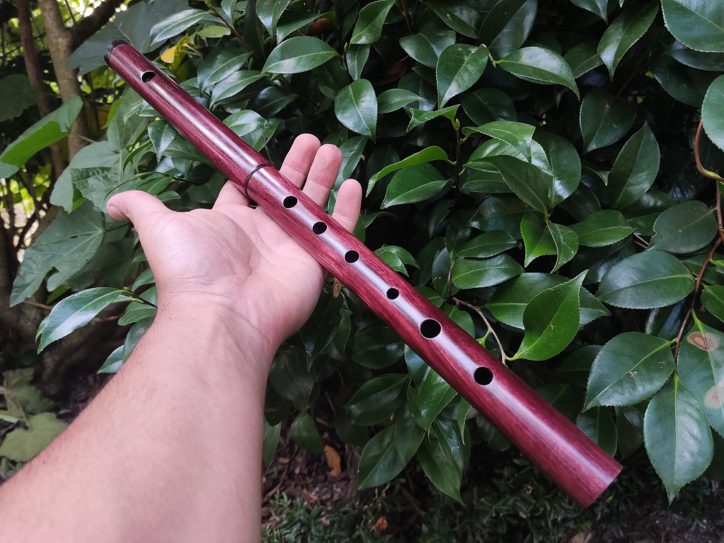 G major Purpleheart Flute. Handmade Wooden  Irish style flute, made in two pieces, concert tuned for Folk Music | Gift for Musician | Exotic