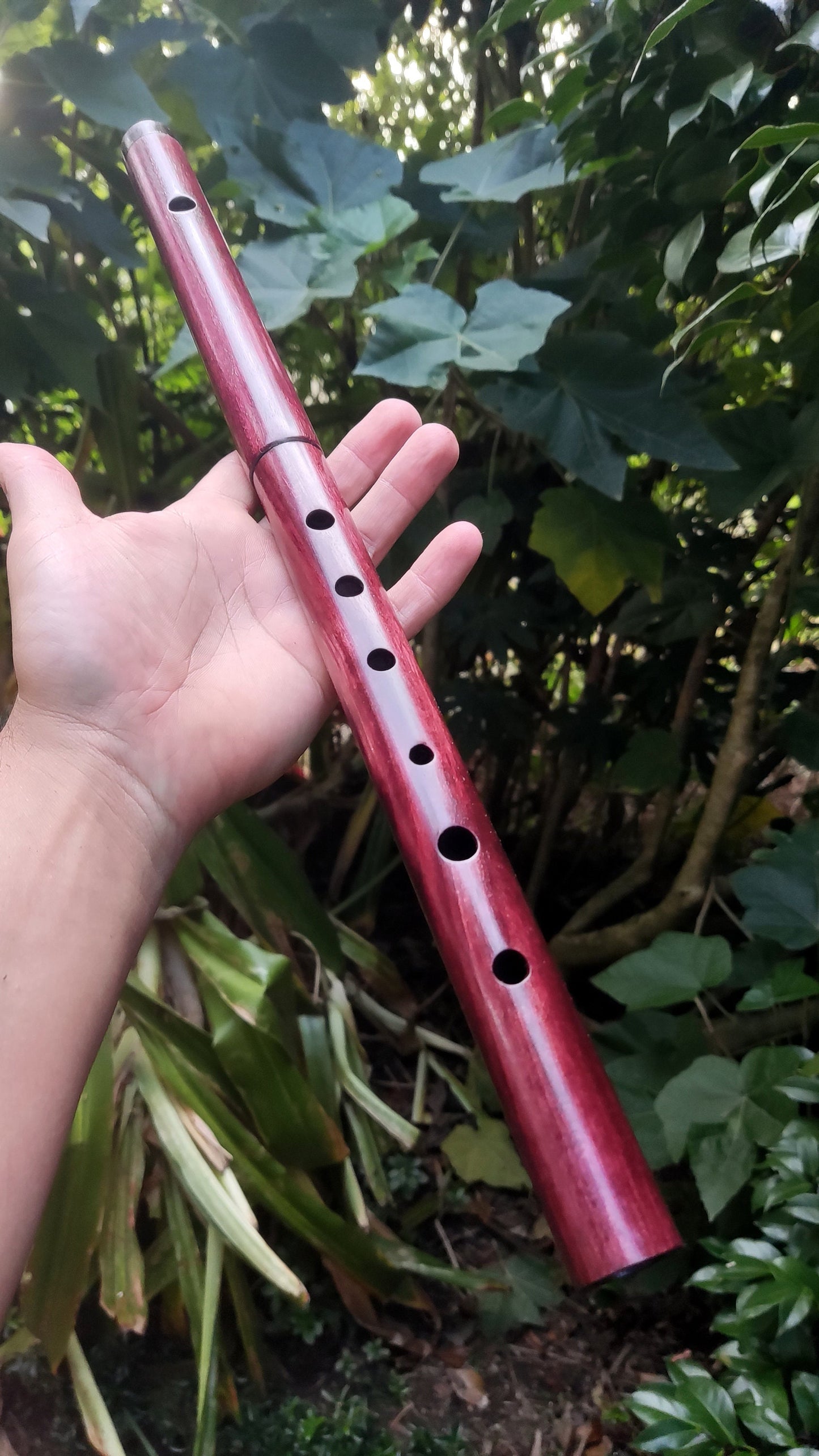 G major Purpleheart Flute. Handmade Wooden  Irish style flute, made in two pieces, concert tuned for Folk Music | Gift for Musician | Exotic