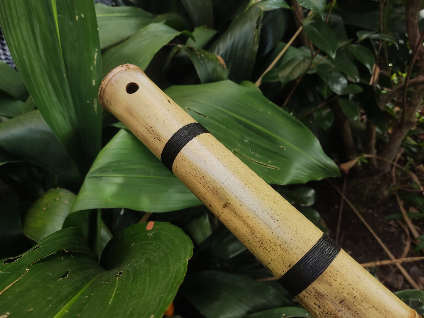Kokin-Akebono Bamboo Flute in the key of low F#3 | Exotic looking and Meditative flute with Oriental design | For Deep meditation