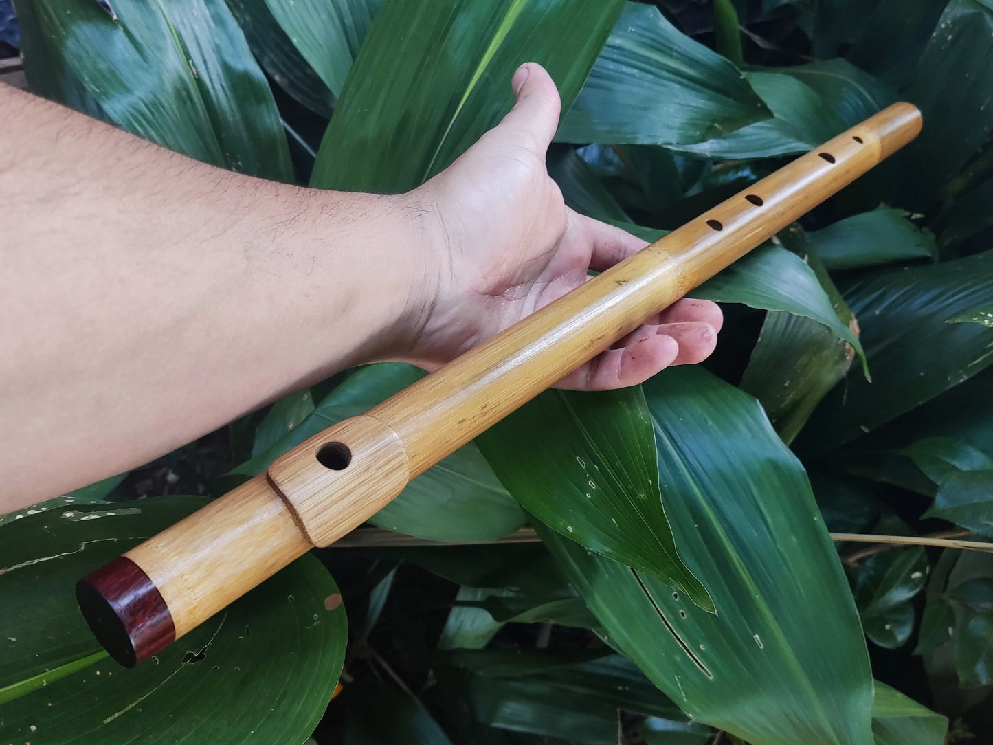 Low D Major Pentatonic Flute with Lip Plate. High Quality bamboo Flute with an Intuitive Scale for Meditation and Improvisation | Rui Gomes