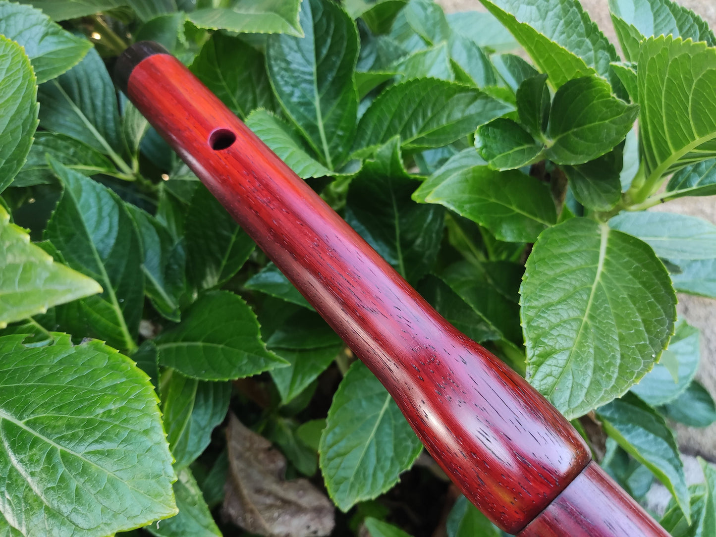 Low D Wooden Flute handmade with Exotic Hardwoods for Irish and Folk Music | Concert tuned Transverse flute in Padauk and Rosewood | Gomes