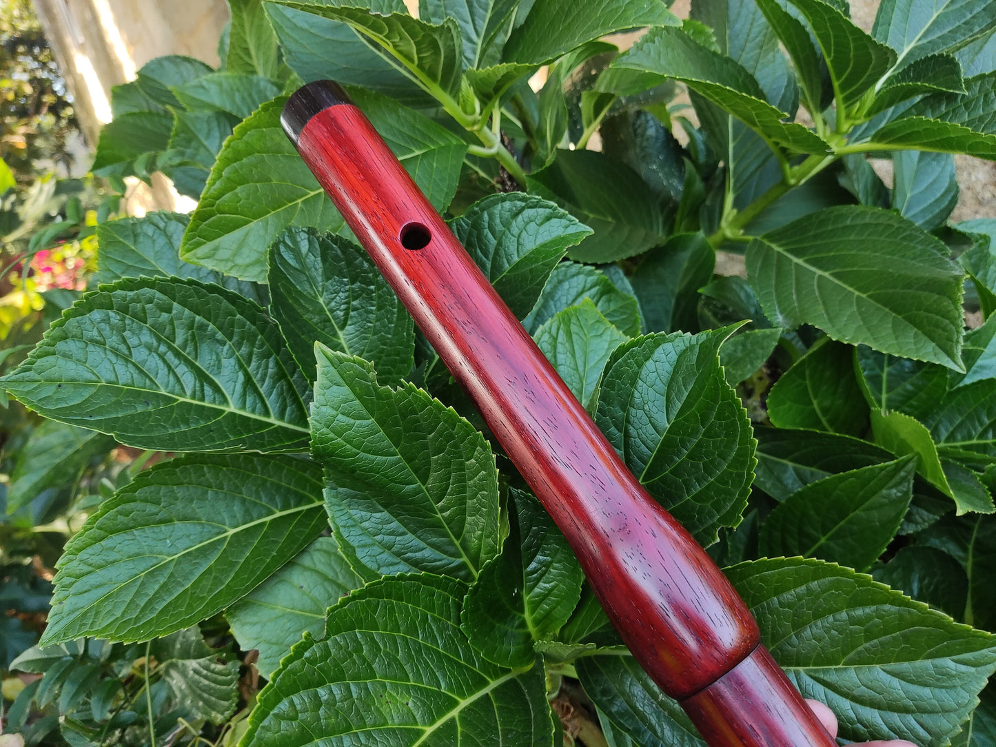 Low D Wooden Flute handmade with Exotic Hardwoods for Irish and Folk Music | Concert tuned Transverse flute in Padauk and Rosewood | Gomes