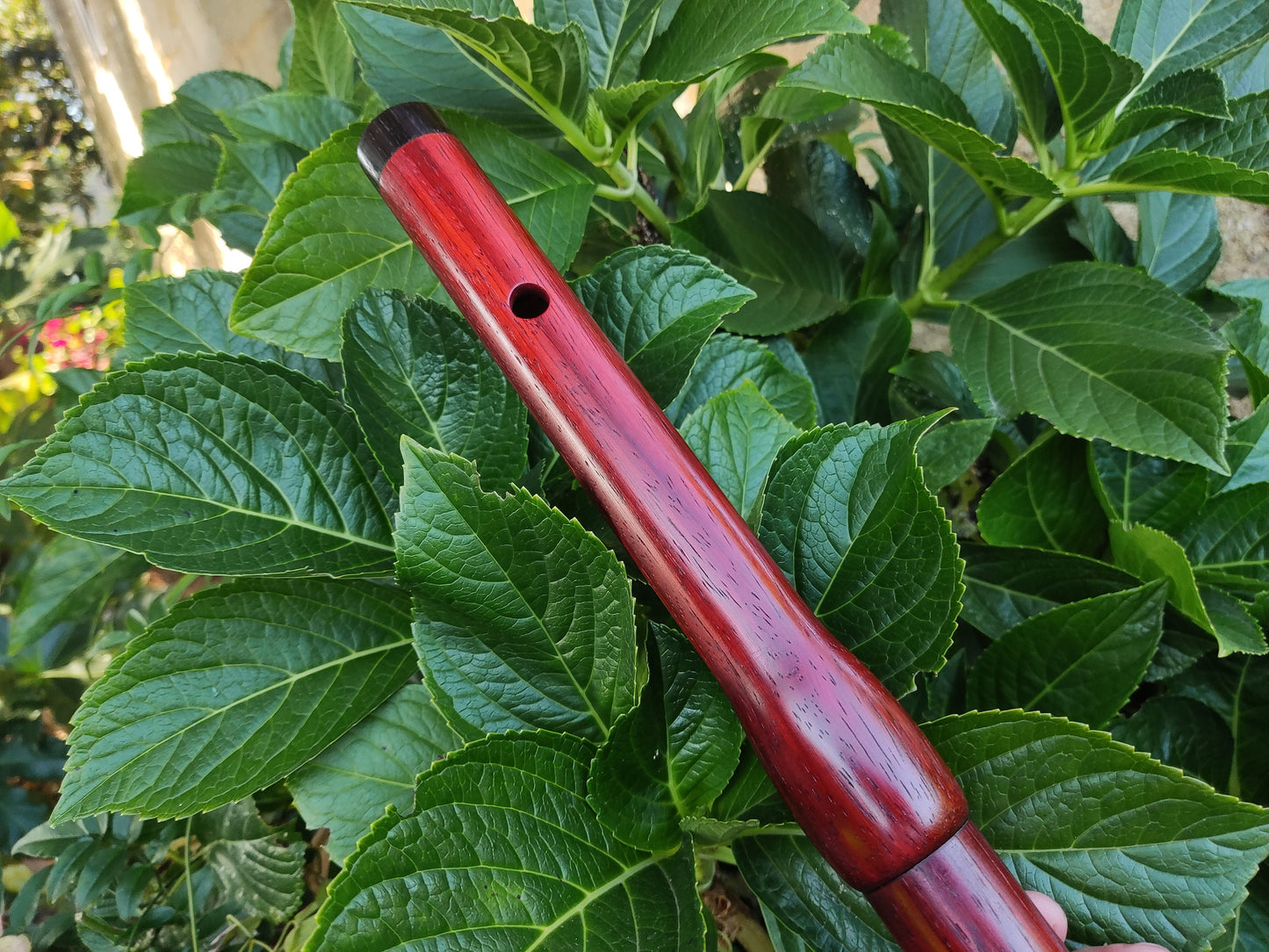 Low D Wooden Flute handmade with Exotic Hardwoods for Irish and Folk Music | Concert tuned Transverse flute in Padauk and Rosewood | Gomes