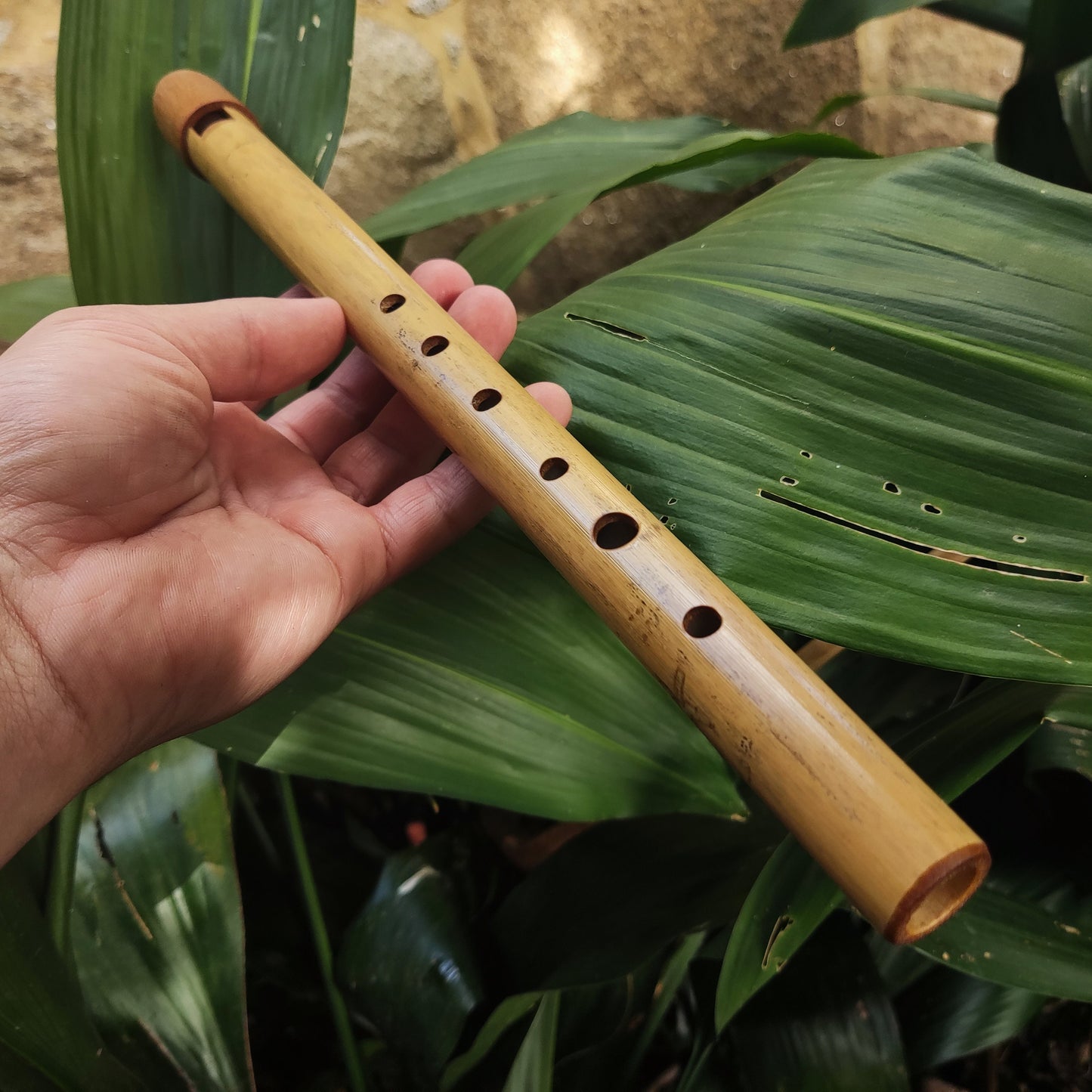 Tin Whistle in High C handmade out of Bamboo | Simple Wooden Recorder or Penny Whistle for World Music | Gift for musician | Rui Gomes