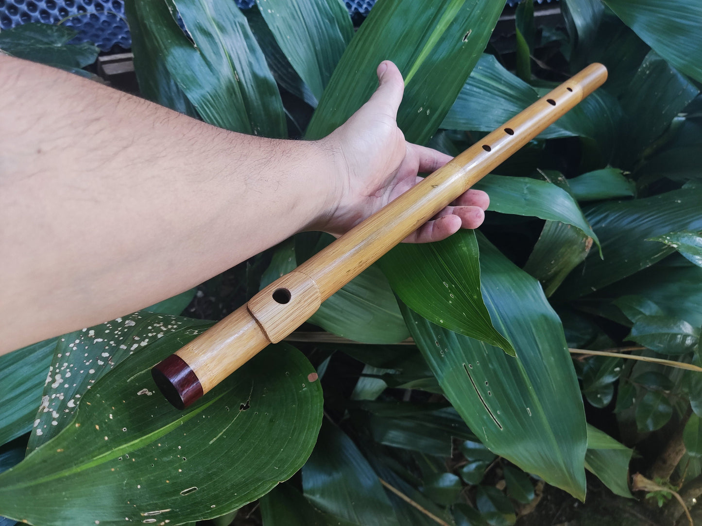 Low D Major Pentatonic Flute with Lip Plate. High Quality bamboo Flute with an Intuitive Scale for Meditation and Improvisation | Rui Gomes