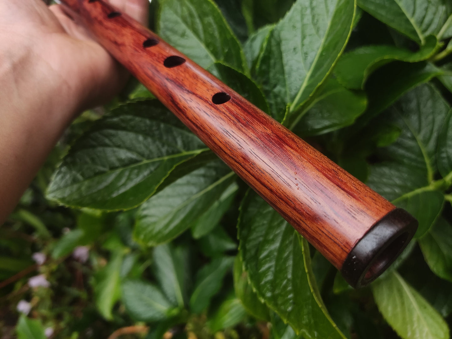 Wooden Flute in the key of F handmade out of Bubinga. Low F Irish style flute  in two pieces, concert tuned Folk and world music | Rui Gomes