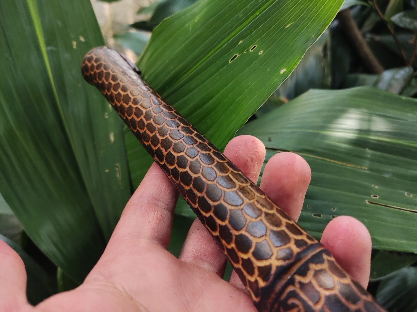 RESERVED FOR RONNIE: High D 432Hz Dragon Skin Fipple Flute in the Native American Style. 5 holes minor pentatonic flute