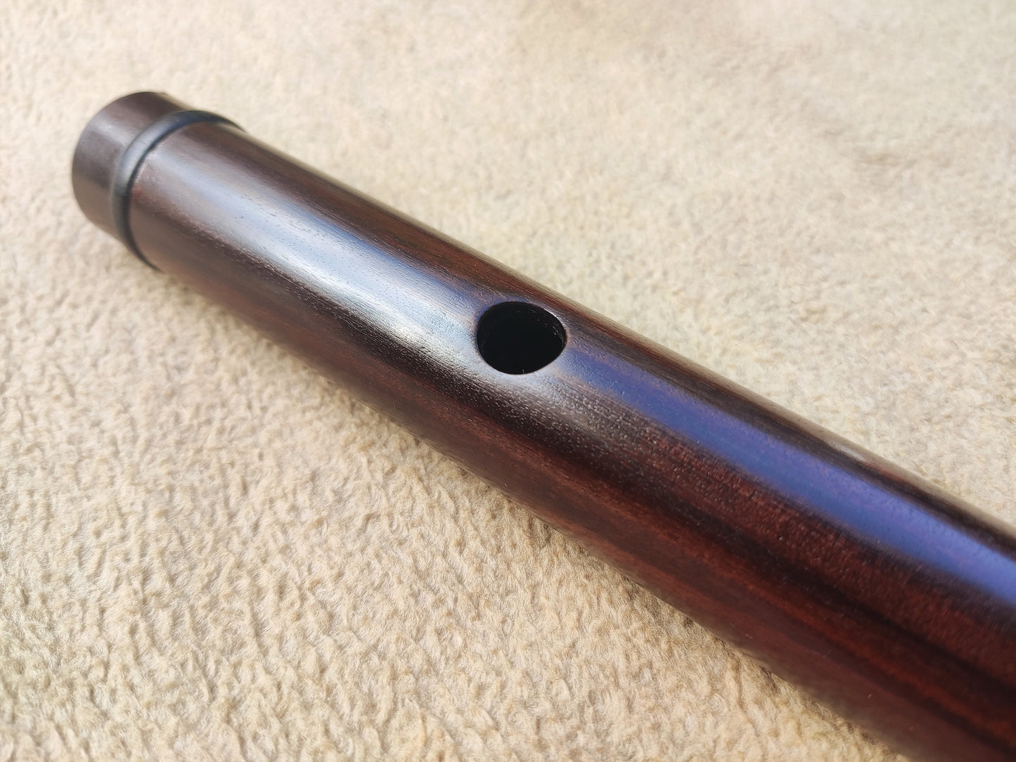 Low D Irish Flute handmade out of Santos Rosewood | Concert Tuned Wooden Flute for Folk & Traditional Music | Gift for Musician | Rui Gomes