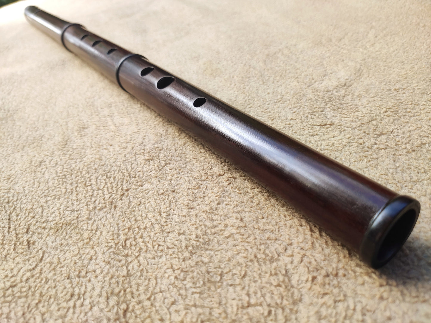 Low D Irish Flute handmade out of Santos Rosewood | Concert Tuned Wooden Flute for Folk & Traditional Music | Gift for Musician | Rui Gomes
