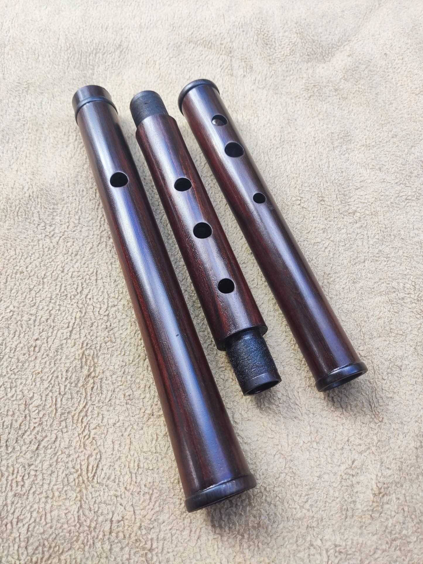 Low D Irish Flute handmade out of Santos Rosewood | Concert Tuned Wooden Flute for Folk & Traditional Music | Gift for Musician | Rui Gomes