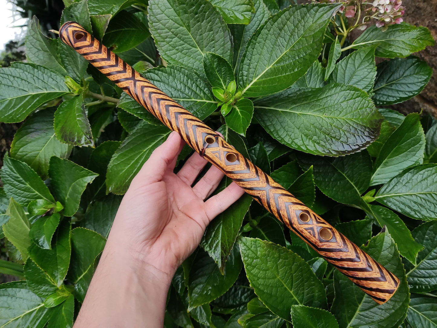 Transverse Bamboo flute with Japanese Akebono scale in the key of G | Oriental sound | Intuitive Flute with Ethnic Carvings | Rui Gomes
