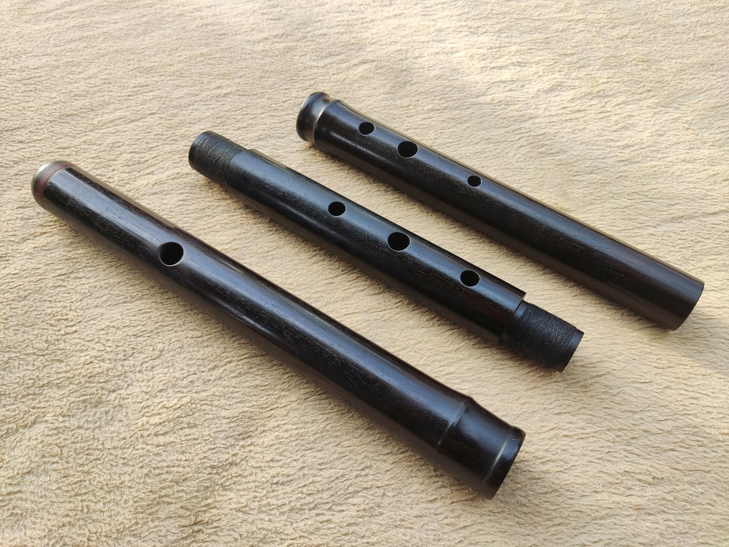 Irish Flute Handmade in African Blackwood by Rui Gomes | Transverse flute for Folk and Irish Trad Music | Simple System Wooden Flute