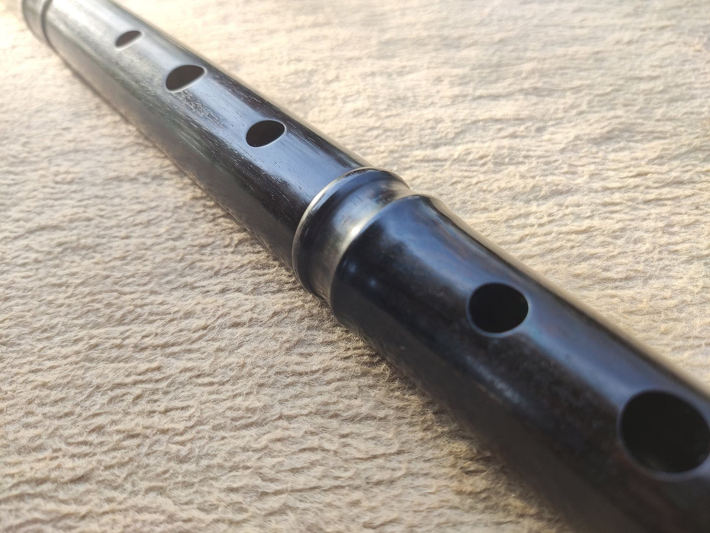 Irish Flute Handmade in African Blackwood by Rui Gomes | Transverse flute for Folk and Irish Trad Music | Simple System Wooden Flute