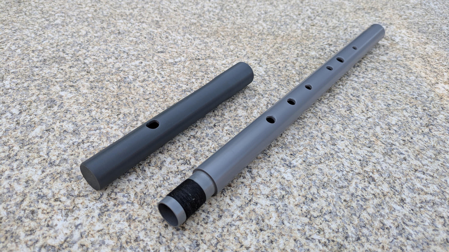 Concert Quality Irish Flute in PVC | Low D Flute made of Polymer | Two-piece flute for Folk and Traditional Music | Made by Rui Gomes