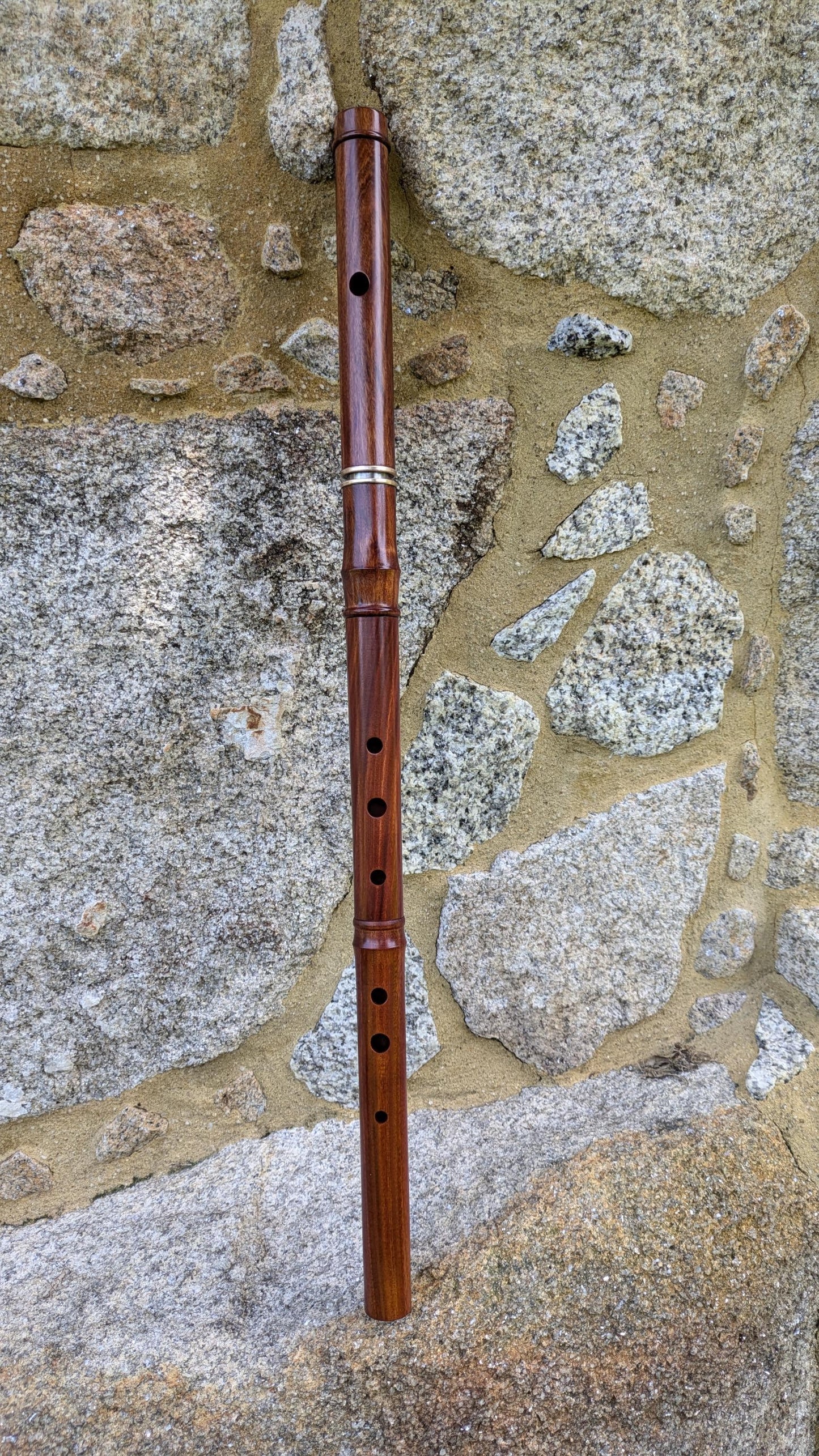 Irish Flute Handmade in African Blackwood by Rui Gomes | Transverse flute for Folk and Irish Trad Music | Simple System Wooden Flute