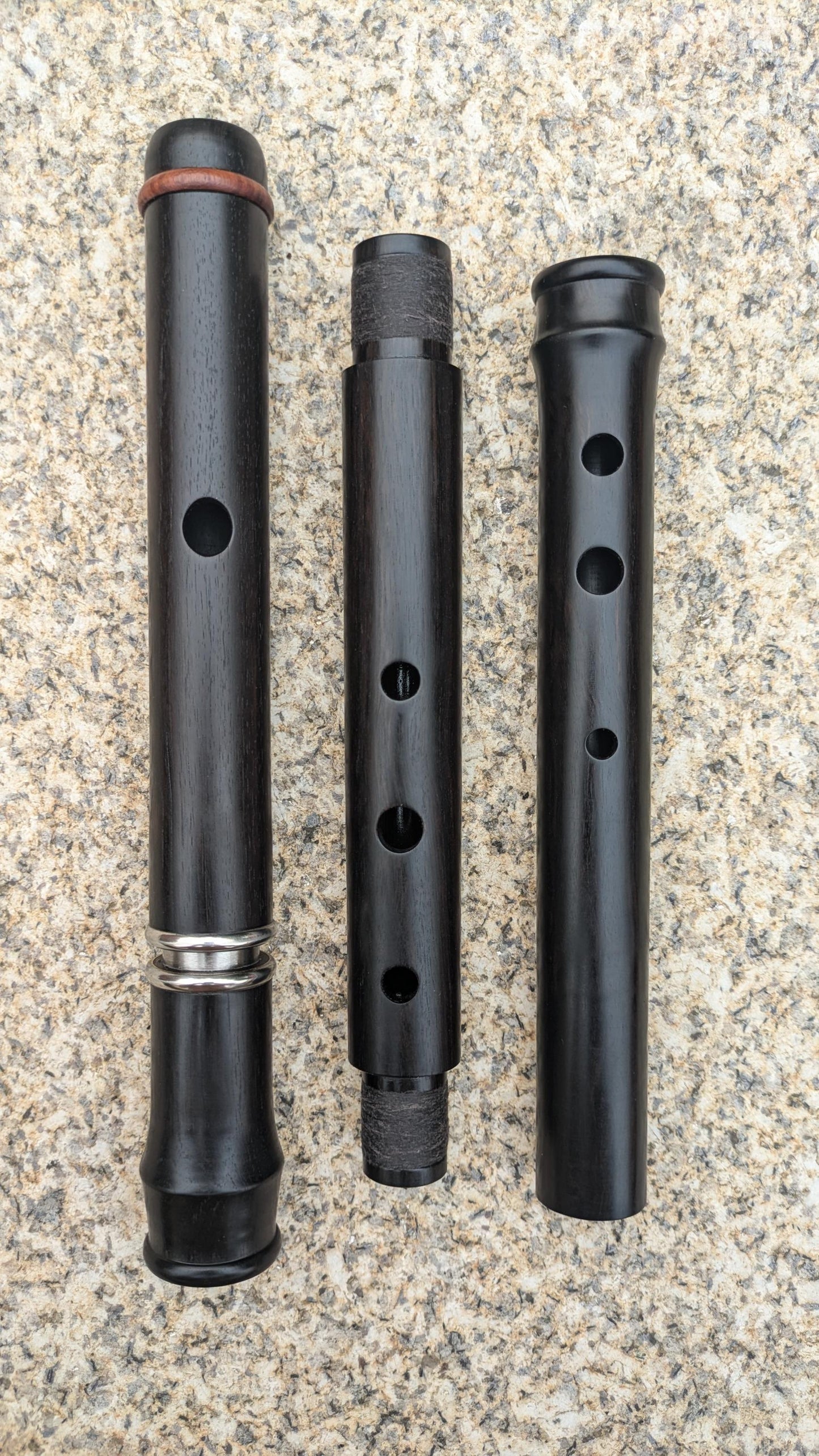 Irish Flute Handmade in African Blackwood by Rui Gomes | Transverse flute for Folk and Irish Trad Music | Simple System Wooden Flute