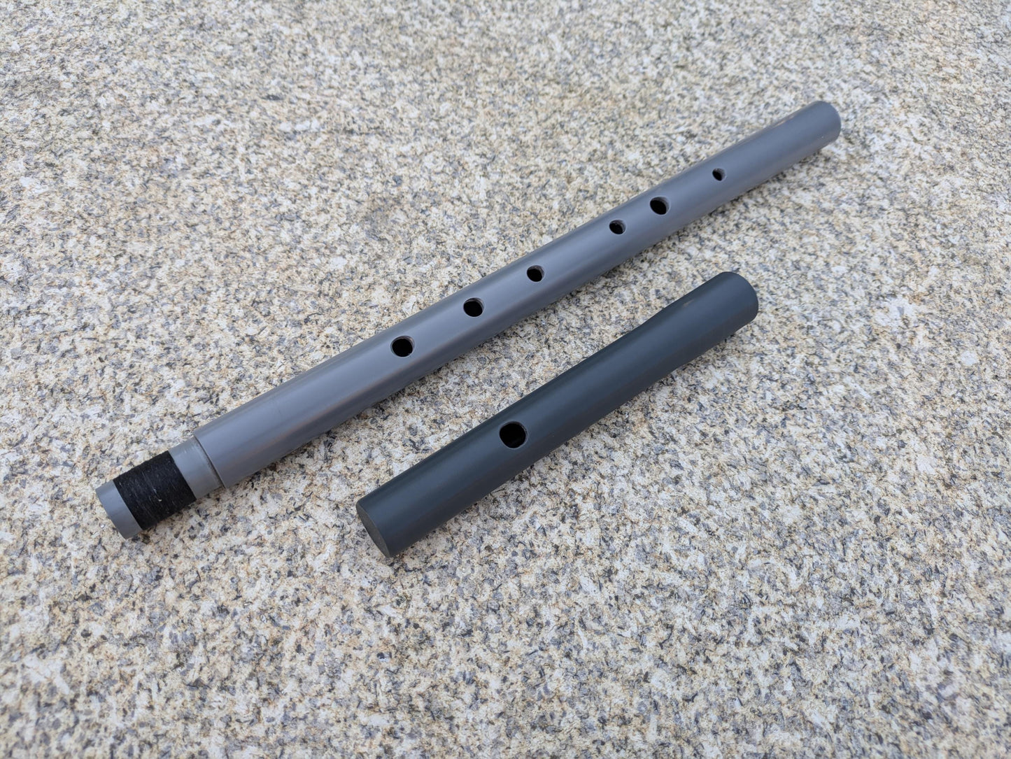Concert Quality Irish Flute in PVC | Low D Flute made of Polymer | Two-piece flute for Folk and Traditional Music | Made by Rui Gomes