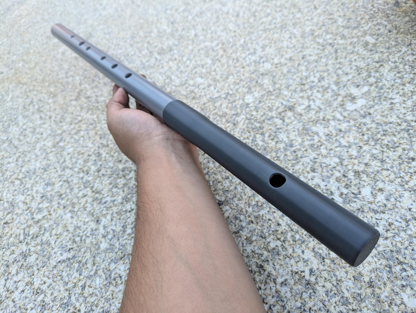 Concert Quality Irish Flute in PVC | Low D Flute made of Polymer | Two-piece flute for Folk and Traditional Music | Made by Rui Gomes