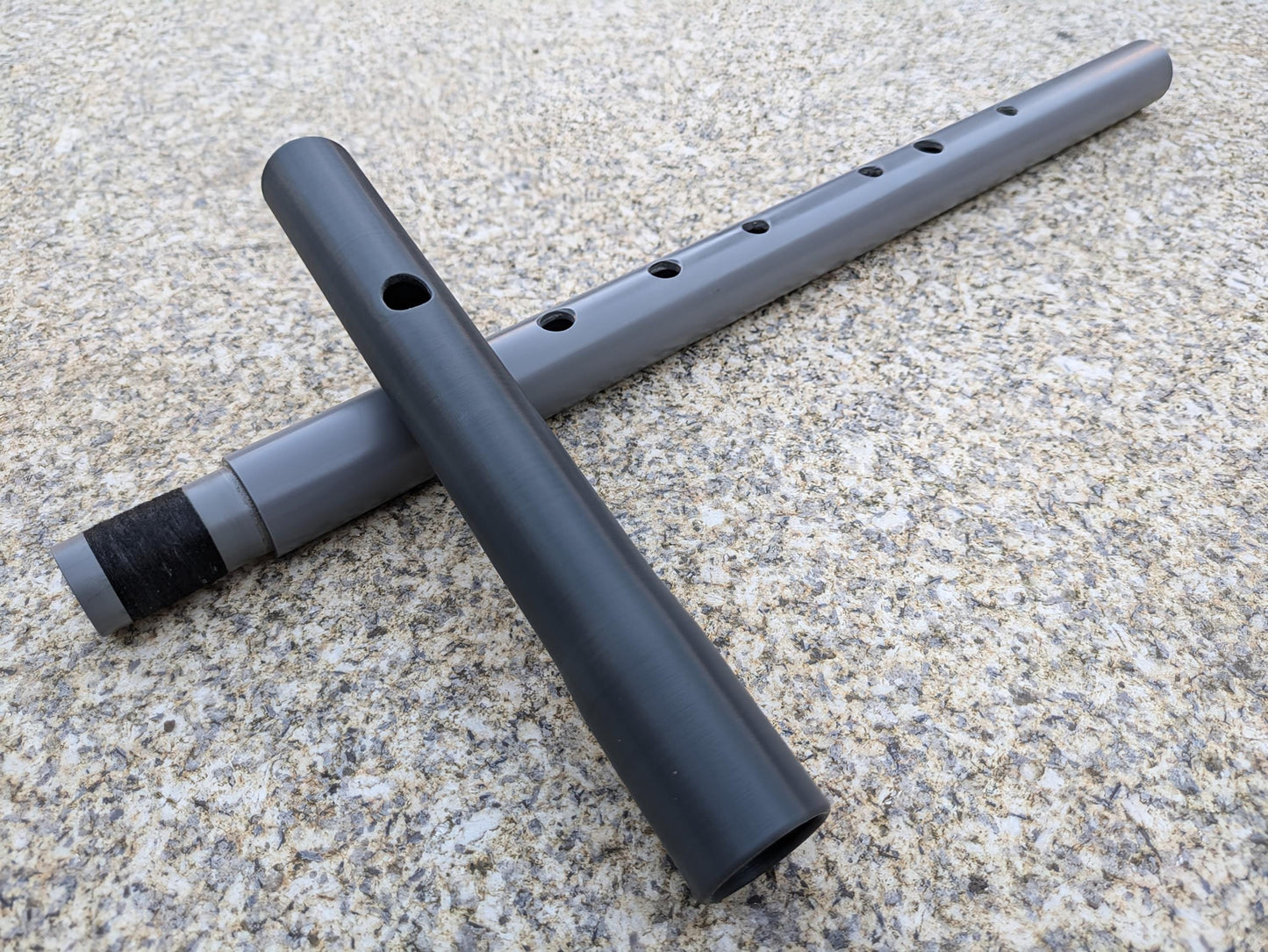 Concert Quality Irish Flute in PVC | Low D Flute made of Polymer | Two-piece flute for Folk and Traditional Music | Made by Rui Gomes