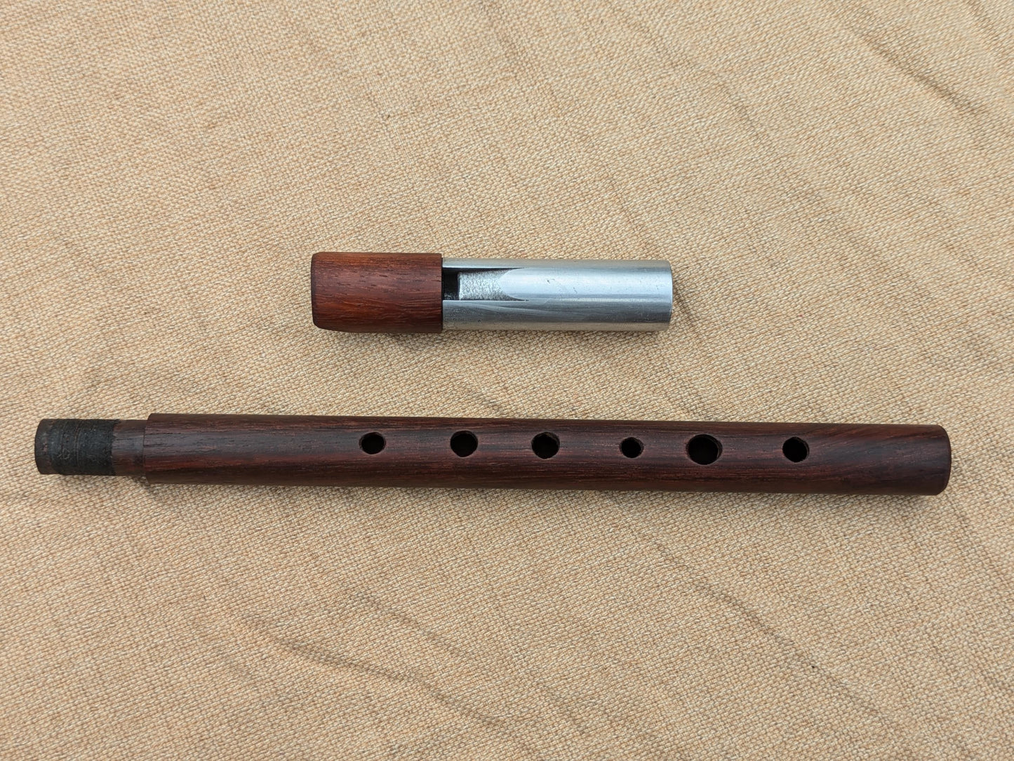 D Whistle in Ebony and Aluminium | Handmade Session Whistle | Small 6-hole diatonic | Loud and Sweet | Handmade in Portugal by Rui Gomes