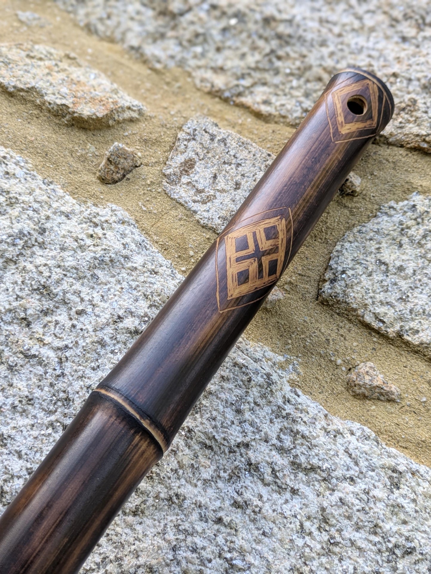 Low A Minor Pentatonic Flute | Ethnically Carved Bamboo Flute for Deep Meditation | Unique Flute | Sound Journey | Rui Gomes
