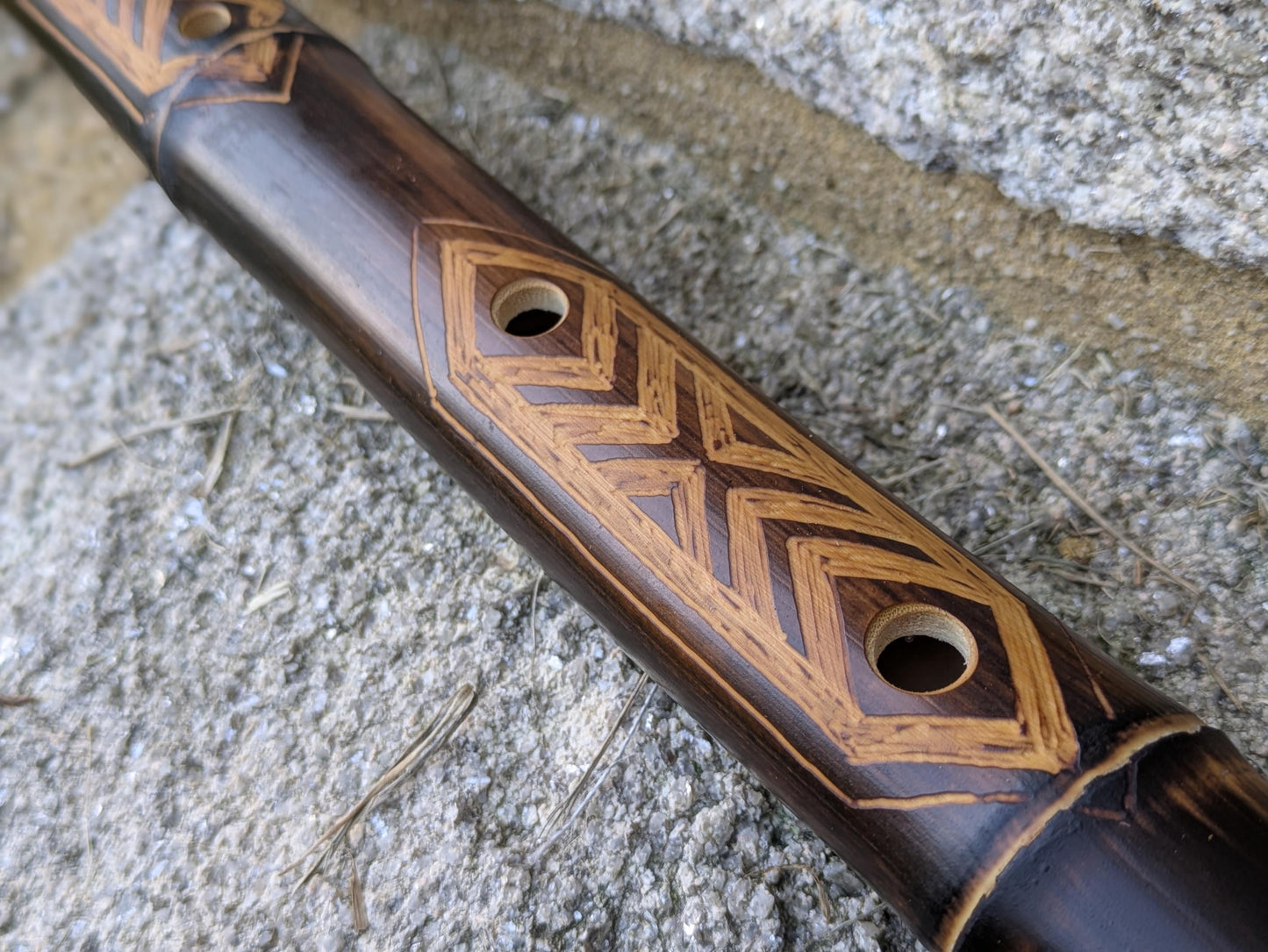 Low A Minor Pentatonic Flute | Ethnically Carved Bamboo Flute for Deep Meditation | Unique Flute | Sound Journey | Rui Gomes