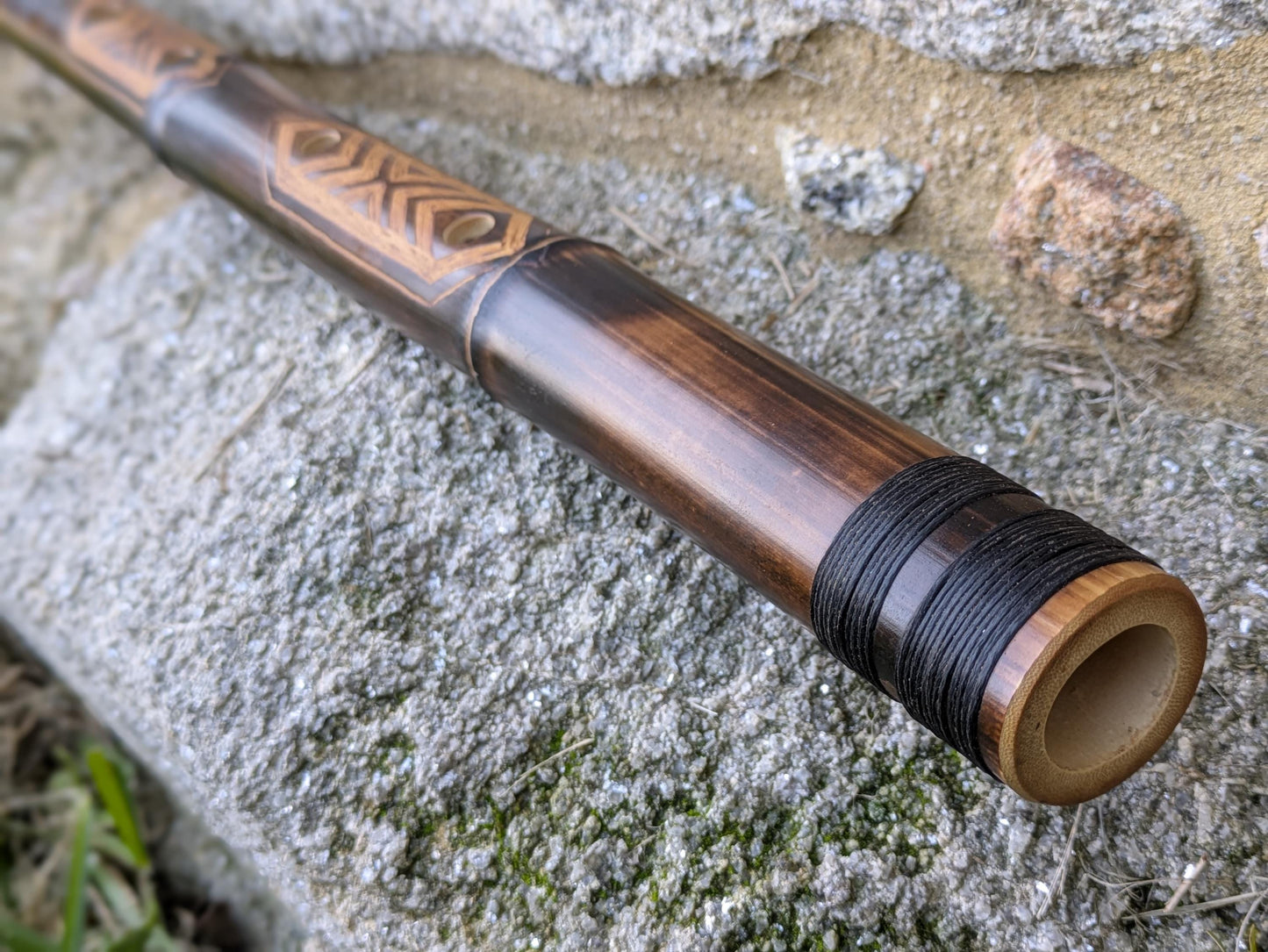 Low A Minor Pentatonic Flute | Ethnically Carved Bamboo Flute for Deep Meditation | Unique Flute | Sound Journey | Rui Gomes