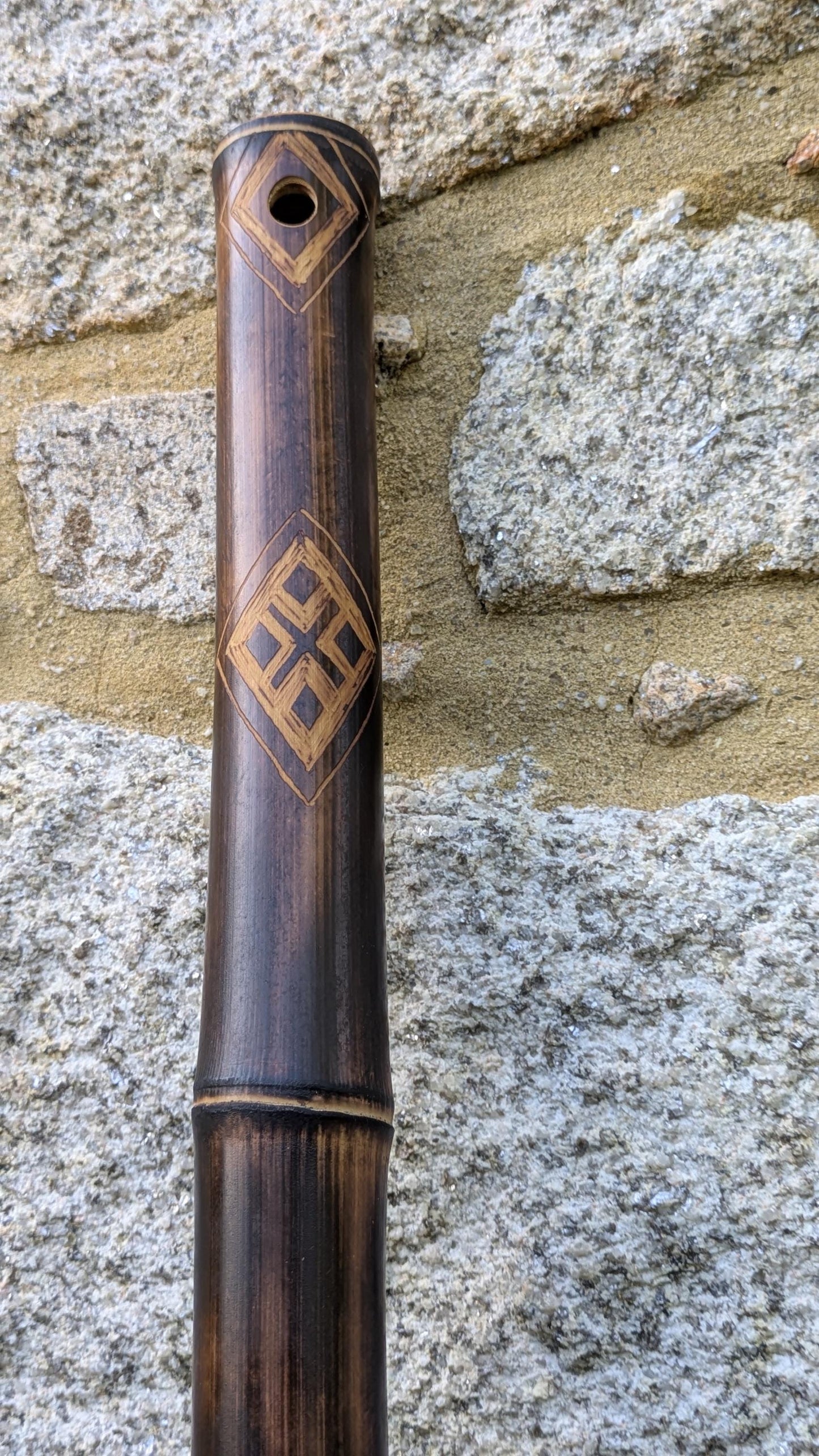 Low A Minor Pentatonic Flute | Ethnically Carved Bamboo Flute for Deep Meditation | Unique Flute | Sound Journey | Rui Gomes