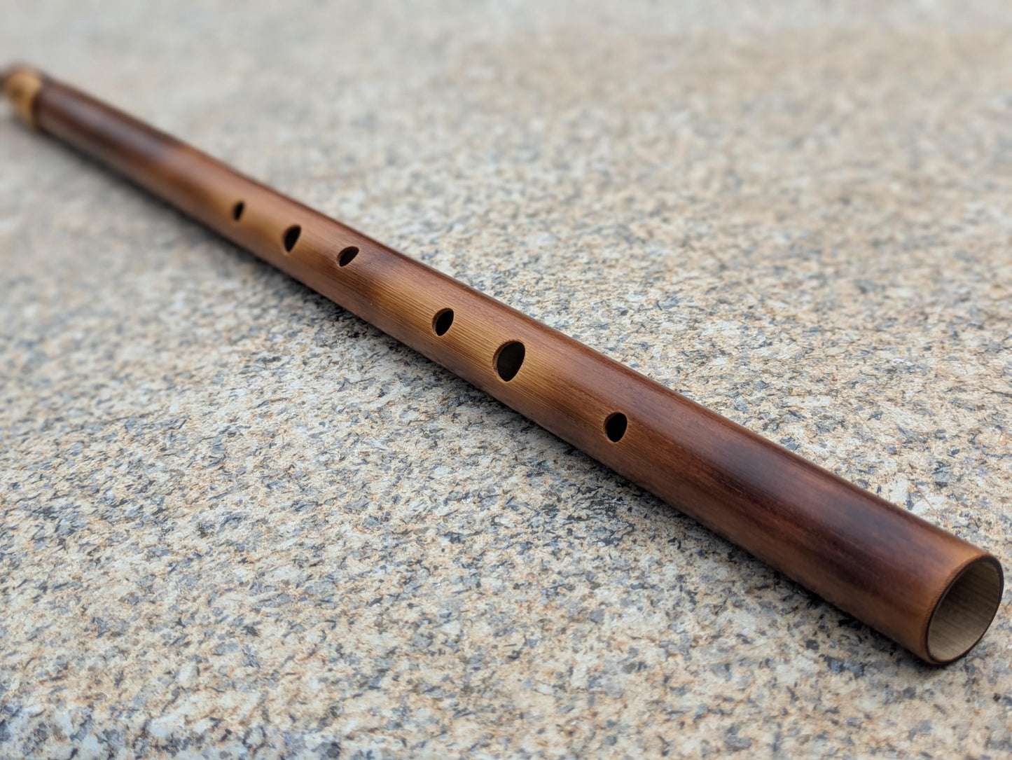 Bamboo flute in D Major with Boxwood Lip Plate | Right handed 6 holes Flute for Irish and Folk Music | Handmade Transverse Flute | Rui Gomes