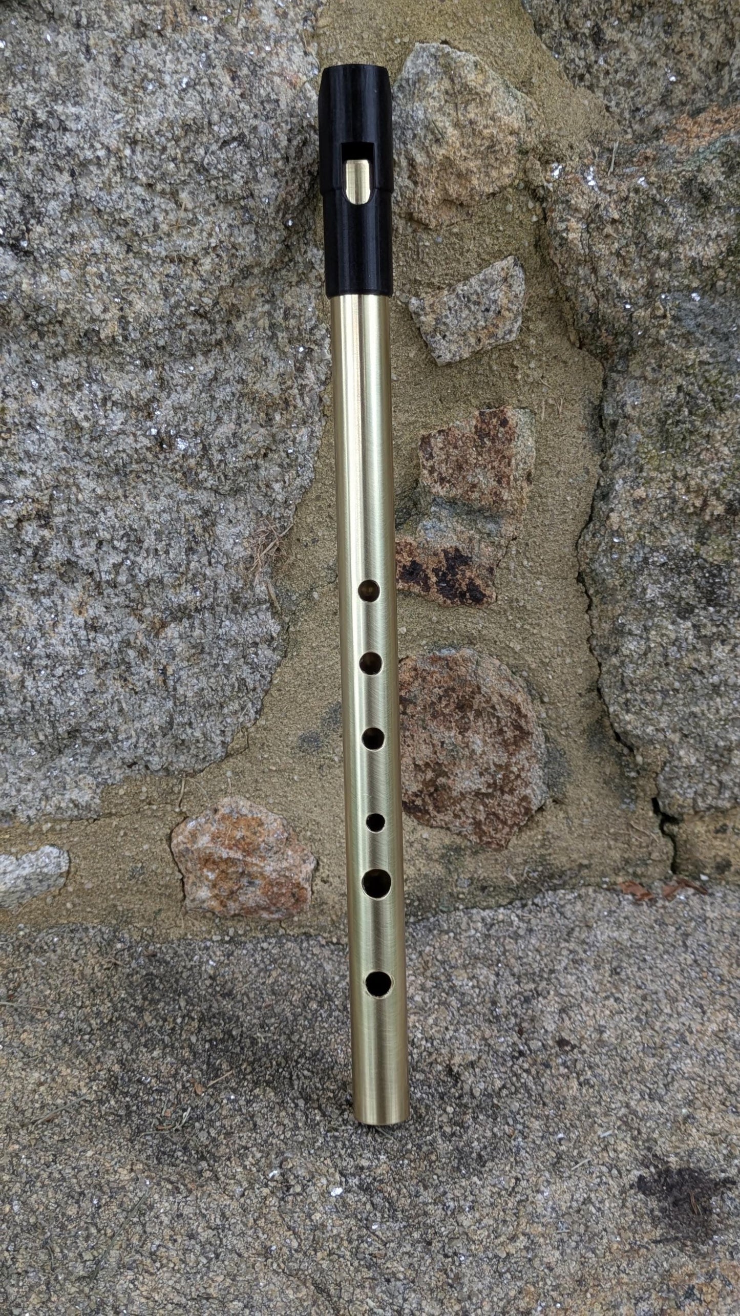 Brass Tunable Whistle in D | High D Whistle, for Irish and Celtic music | Gift for musician | New model | Sweet tone | Rui Gomes
