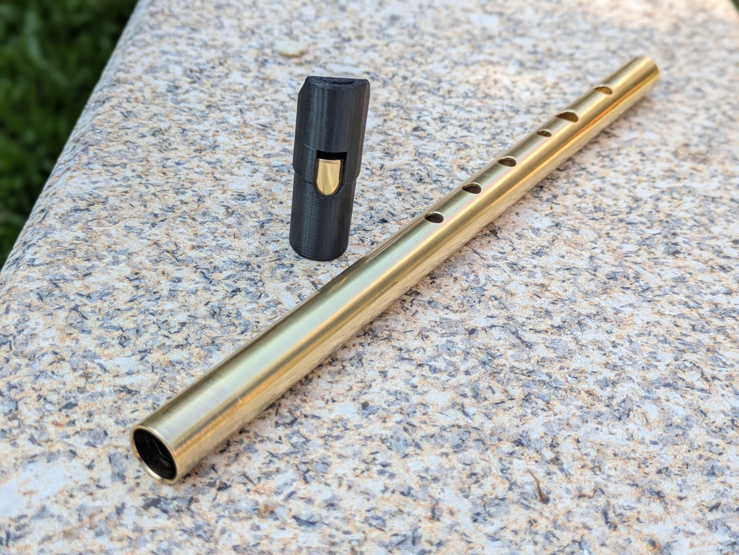 High C Tin Whistle |  Handmade tunable Tin Whistle for Irish, or Folk Music | New Model | Gift for Musician | Brass Flute by Rui Gomes