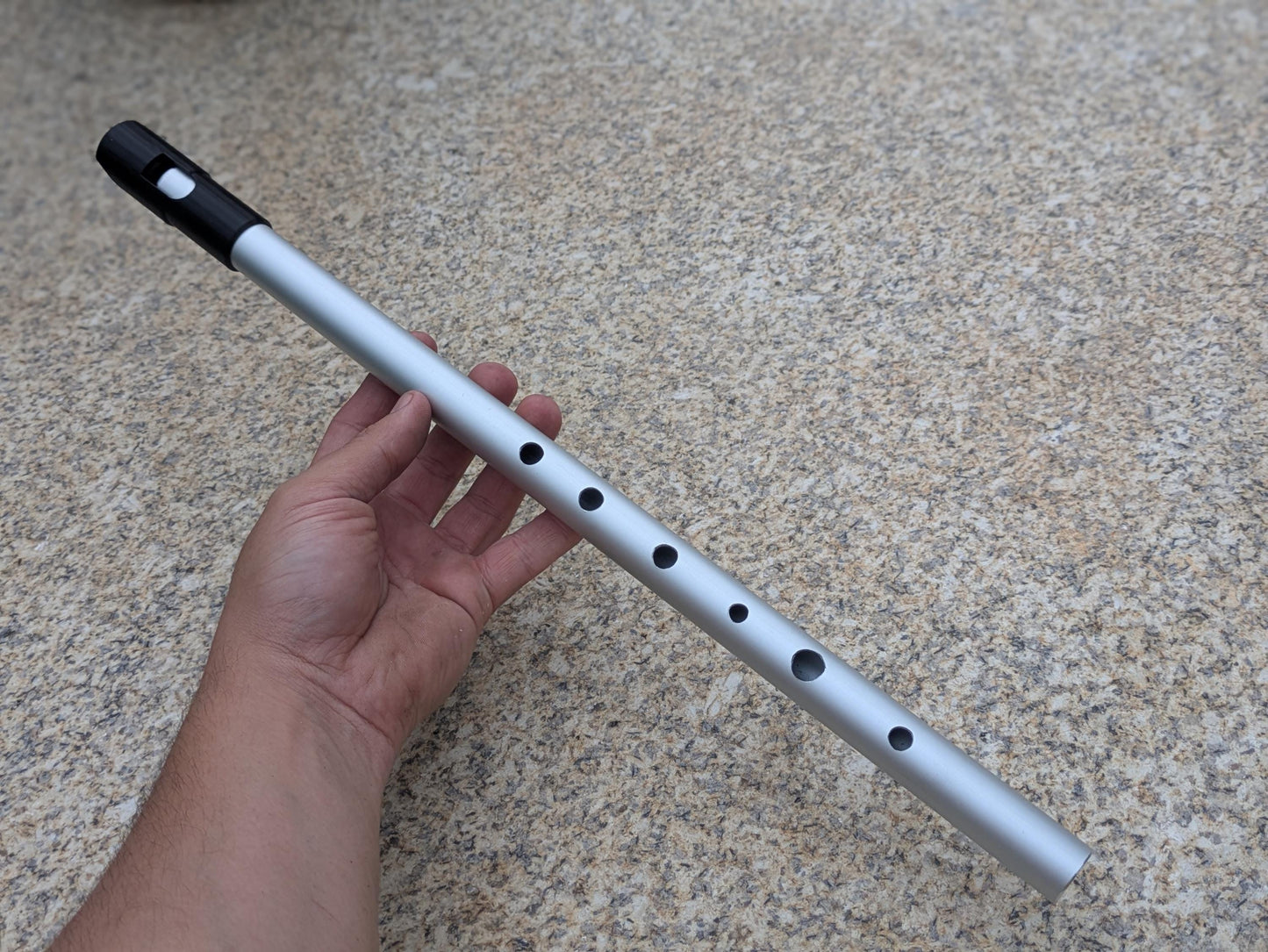 Whistle in G, Tunable  in Aluminium | Folk Instrument for Irish Music | Handmade Tin Whistle | Deep Sweet sound | Simple 6 hole | Rui Gomes