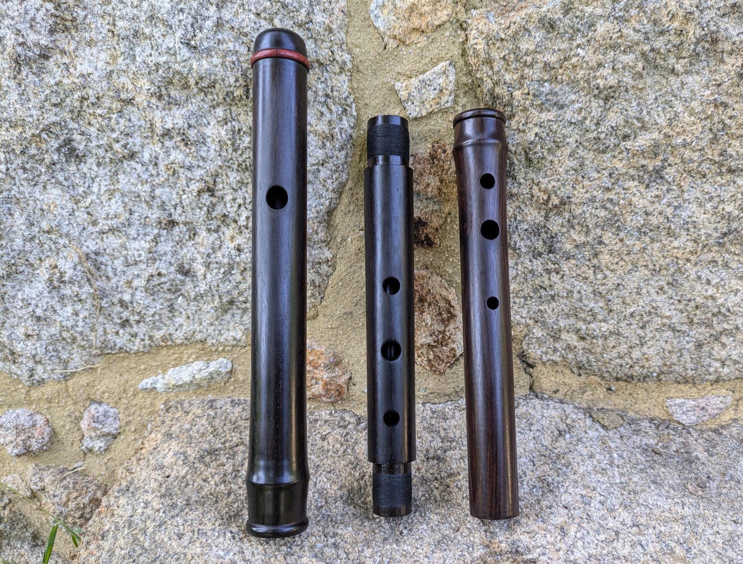 Irish Flute Handmade in African Blackwood by Rui Gomes | Transverse flute for Folk and Irish Trad Music | Simple System Wooden Flute