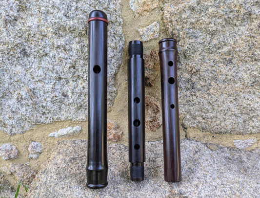 Irish Flute Handmade in African Blackwood by Rui Gomes | Transverse flute for Folk and Irish Trad Music | Simple System Wooden Flute