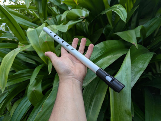 Aluminium Whistle in A | Tunable Alto Whistle for Irish or Folk Music | Simple 6 hole Handmade Tin Whistle | Sweet tones | Rui Gomes