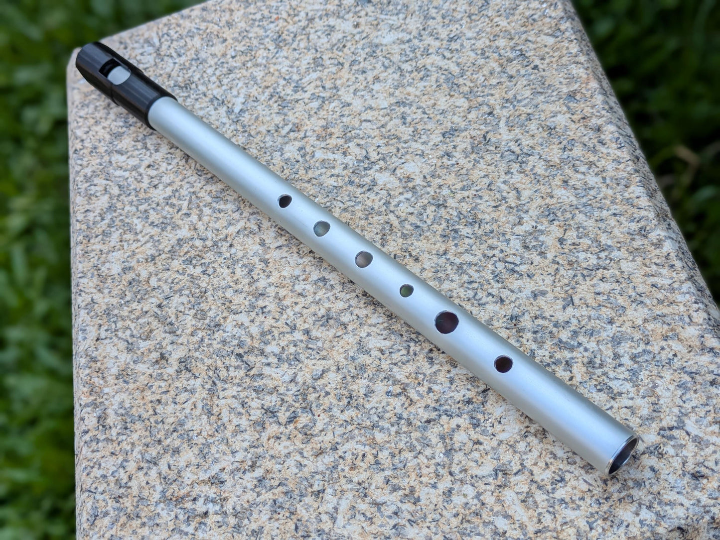 Aluminium Whistle in A | Tunable Alto Whistle for Irish or Folk Music | Simple 6 hole Handmade Tin Whistle | Sweet tones | Rui Gomes