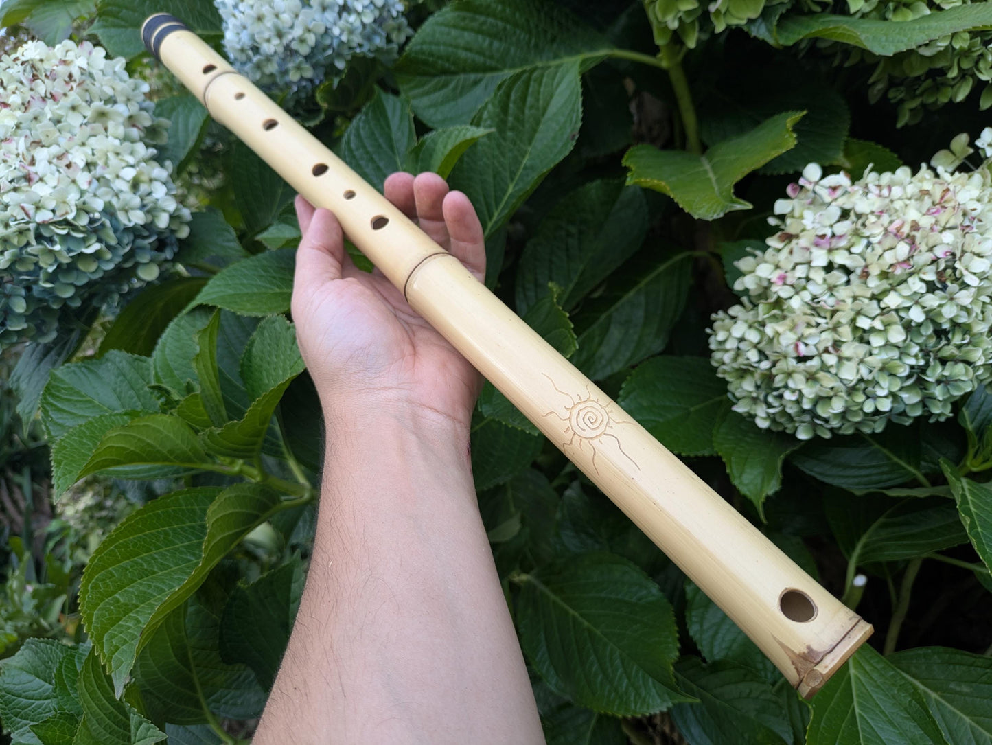 Aeolian Bamboo Flute in the key of D | 6-holes Transverse Flute with Intuitive Scale | A = 440 Hz tuning | Soothing Sound | Rui Gomes