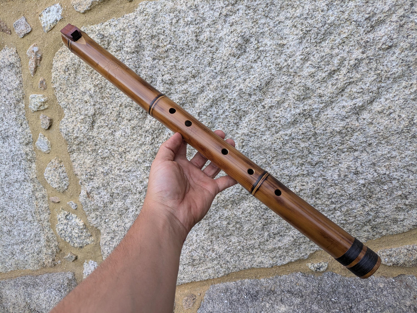 Low D Native American Style Bamboo Fipple Flute | Simple Intuitive flute with a Minor Pentatonic Scale | 5-holed Bamboo flute | Rui Gomes
