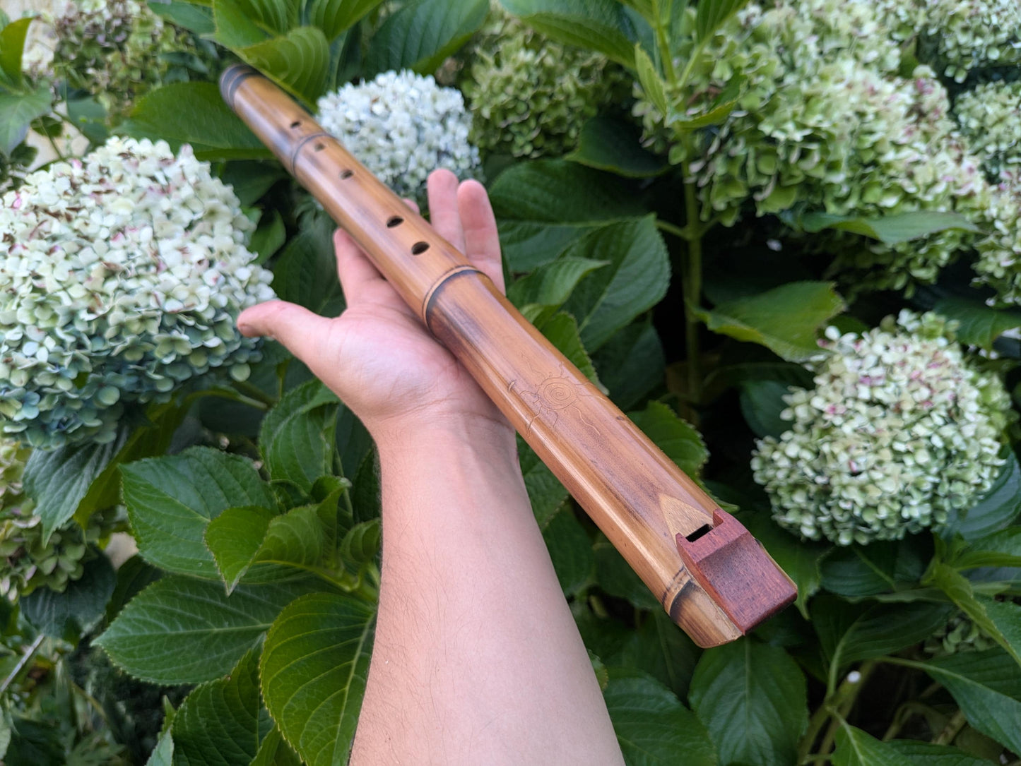 Low D Native American Style Bamboo Fipple Flute | Simple Intuitive flute with a Minor Pentatonic Scale | 5-holed Bamboo flute | Rui Gomes