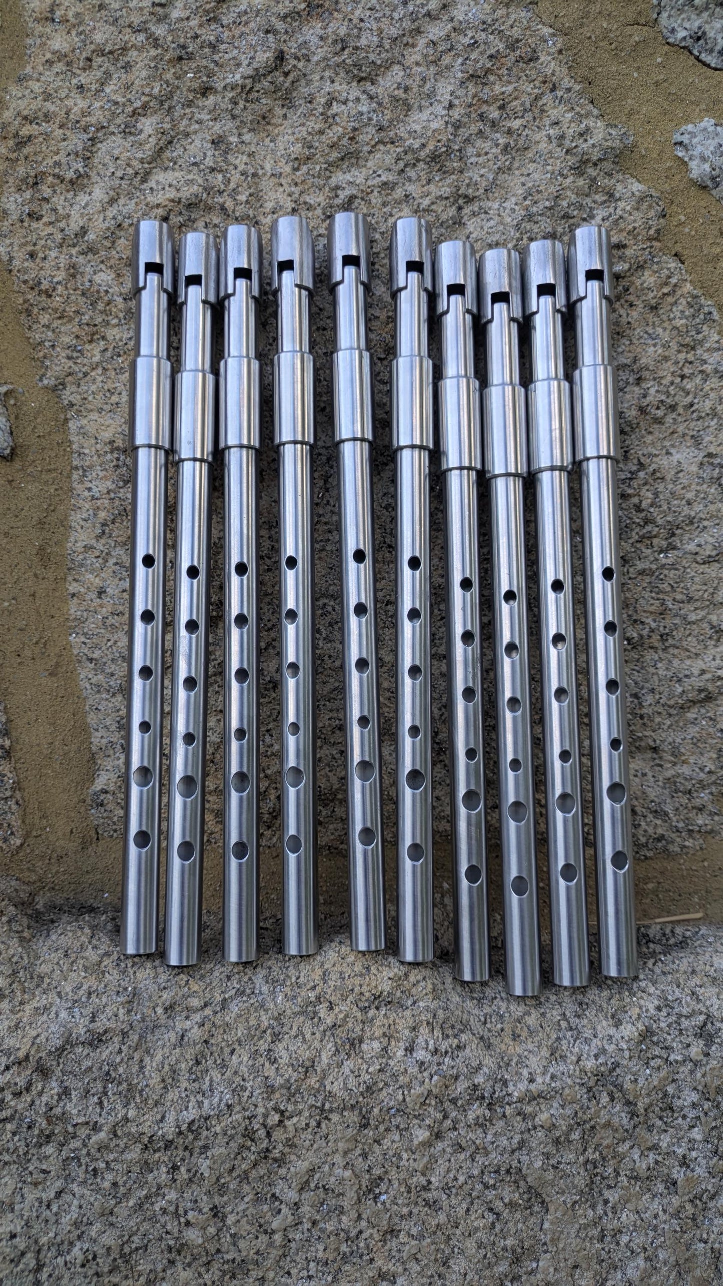 D Whistle in Aluminium | New model | Tin Whistle |  Penny whistle in D with a major scale |  Irish Music | 6 holes | Rui Gomes