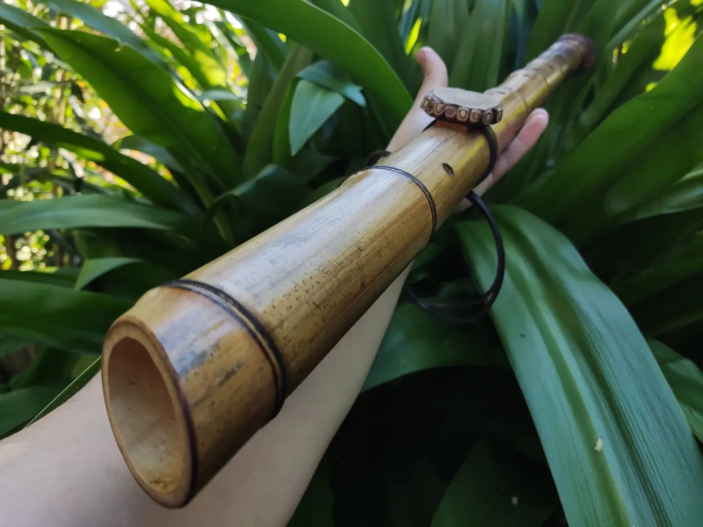 Unique Root-End Side Blown Native American Style Bamboo flute | Sopro Flutes