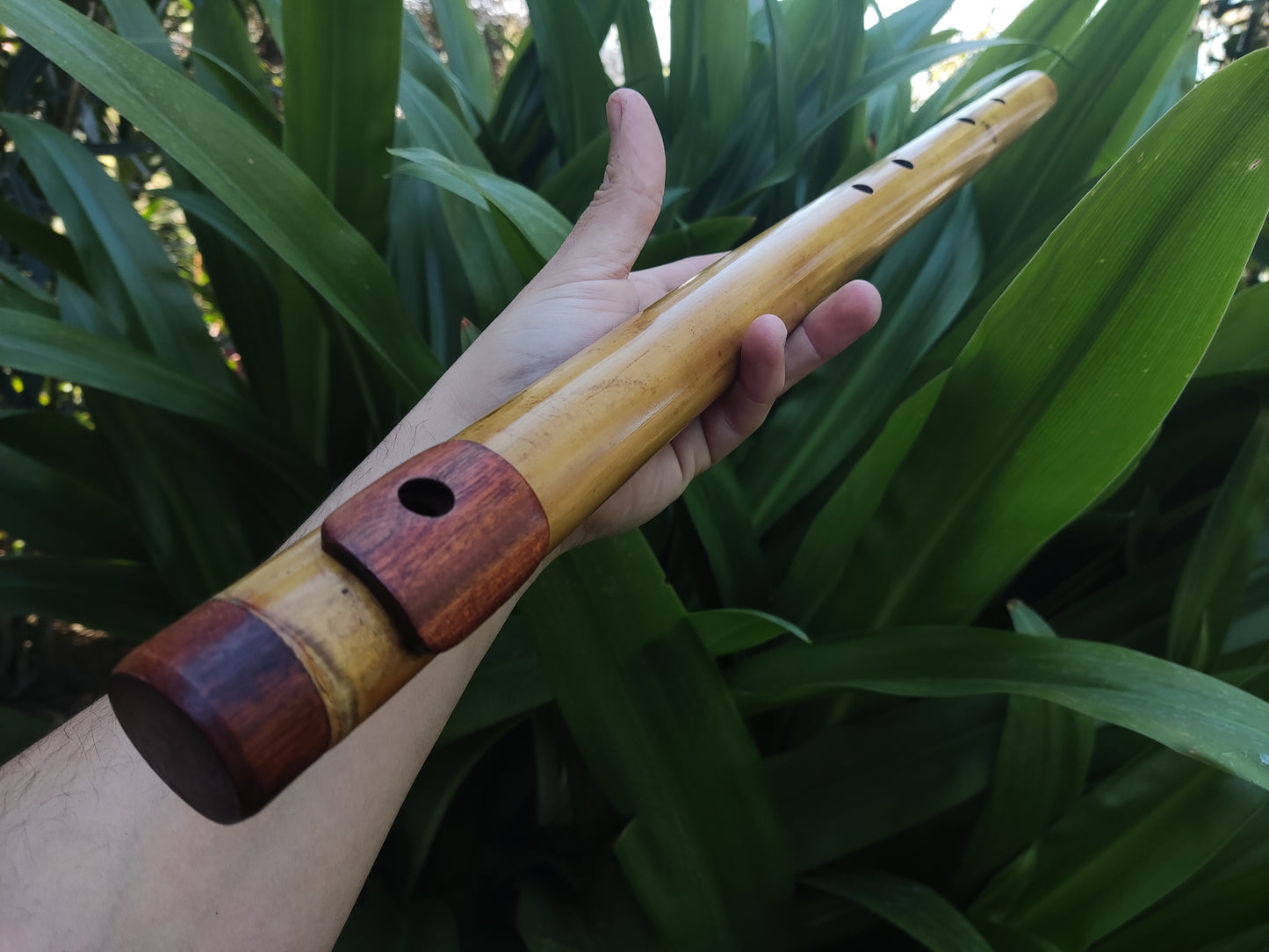 Low Bb Major Pentatonic Bamboo Flute with Lip Plate | Rui Gomes