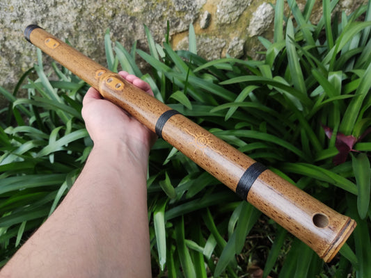 Exotic Meditative Kokin-Akebono Bamboo Flute in the key of low C | Sopro Flutes